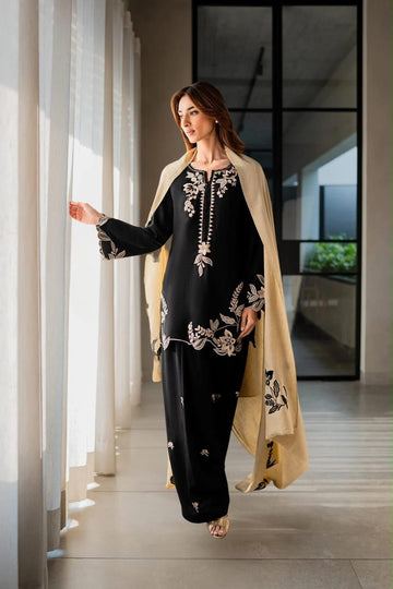 Emb Dhanak 3Pc Suit