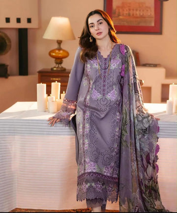 Emb Dhanak 3Pc Suit