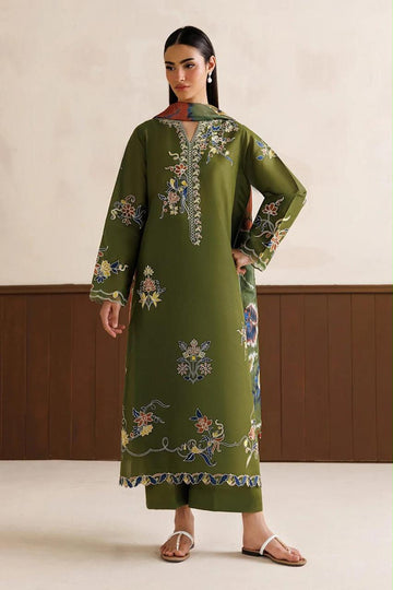 Emb Dhanak 3Pc Suit