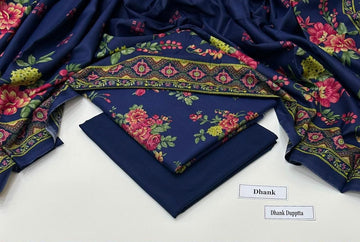Print Dhanak 3pc Suit