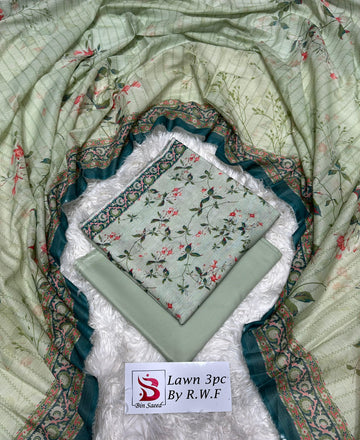 Light Green Patel Lawn 3 Piece